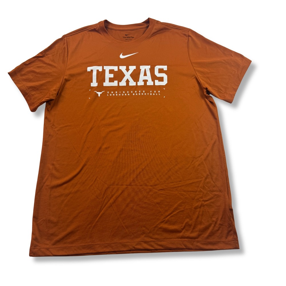 Nike Texas Longhorns Basketball Dri-FIT Shirt Burnt Orange Mens Large